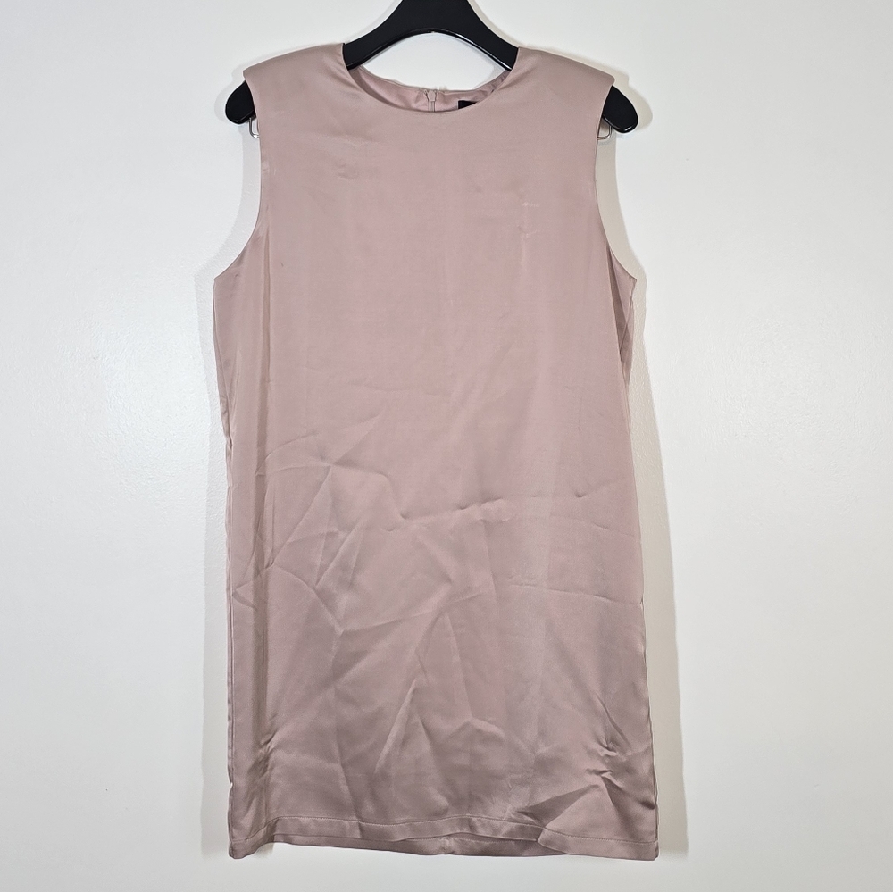 As by DF Mila Shift Dress Satin Mini Parisian Rose Pink XS NWT New - Picture 2 of 9